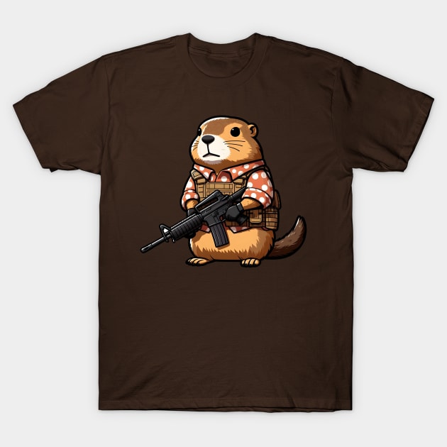 Tactical Groundhog T-Shirt by Rawlifegraphic